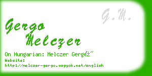 gergo melczer business card